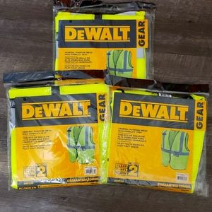 3 DEWALT GEAR CLASS 2 CONSTRUCTION VEST . NEW